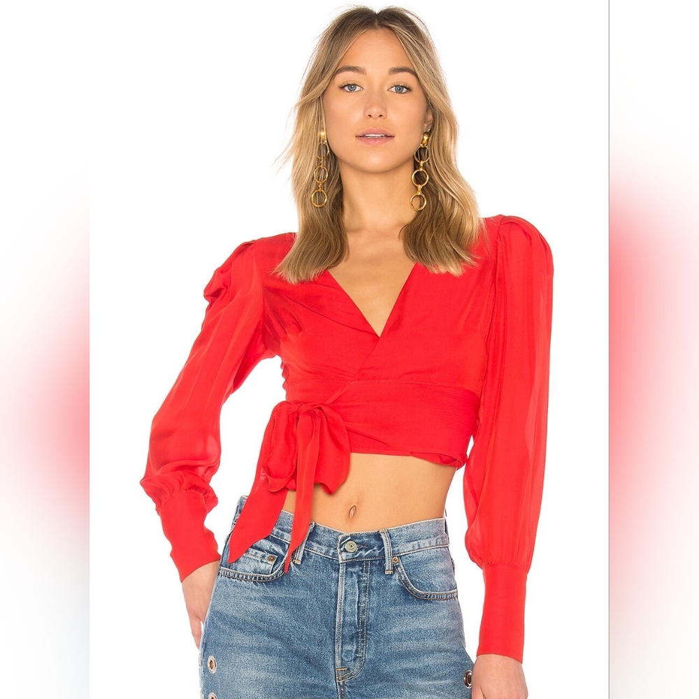 LPA crop top - Top 434 in candy red, size XS